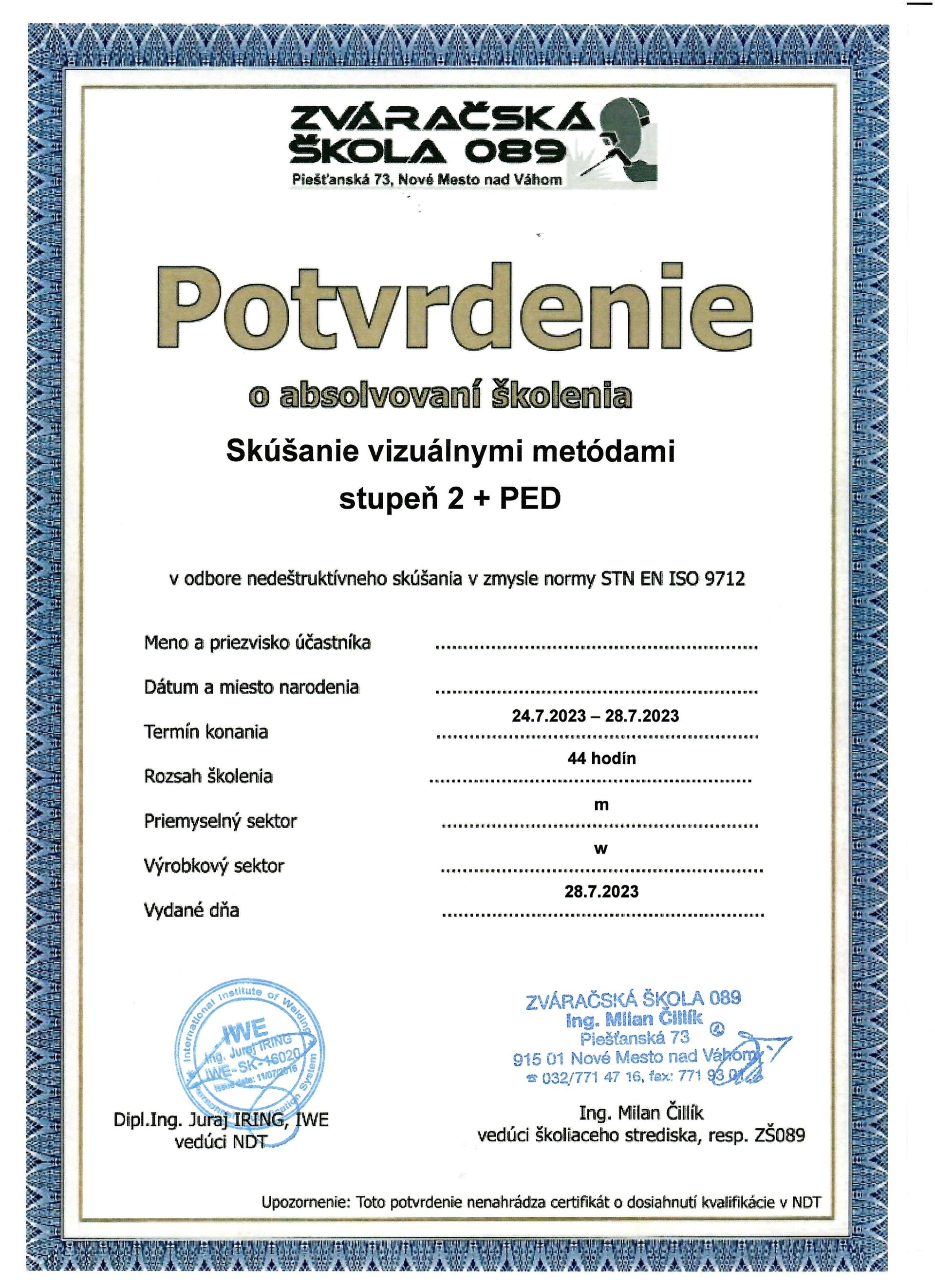 ISO 9001 Certificate