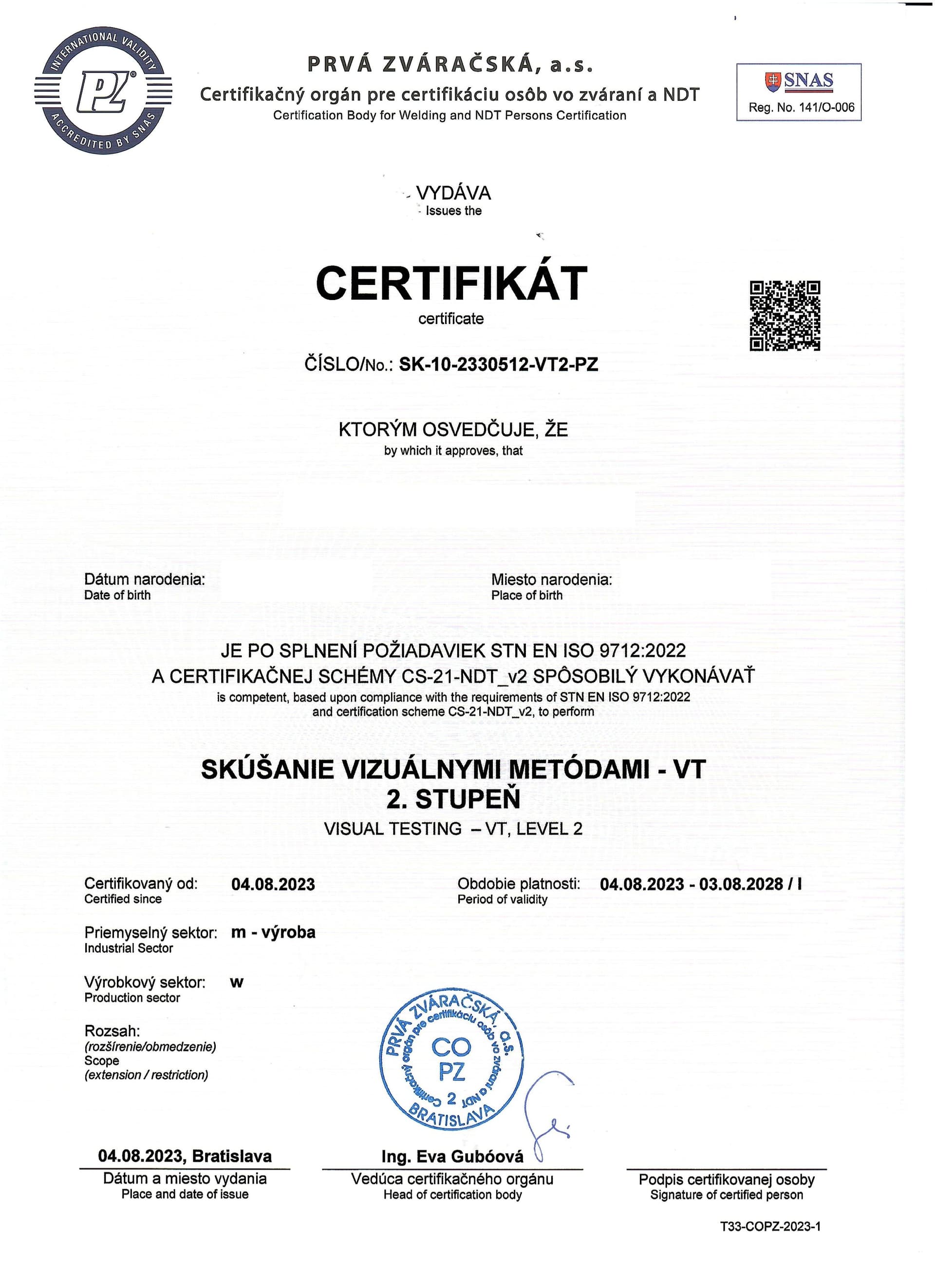 ISO 9001 Certificate